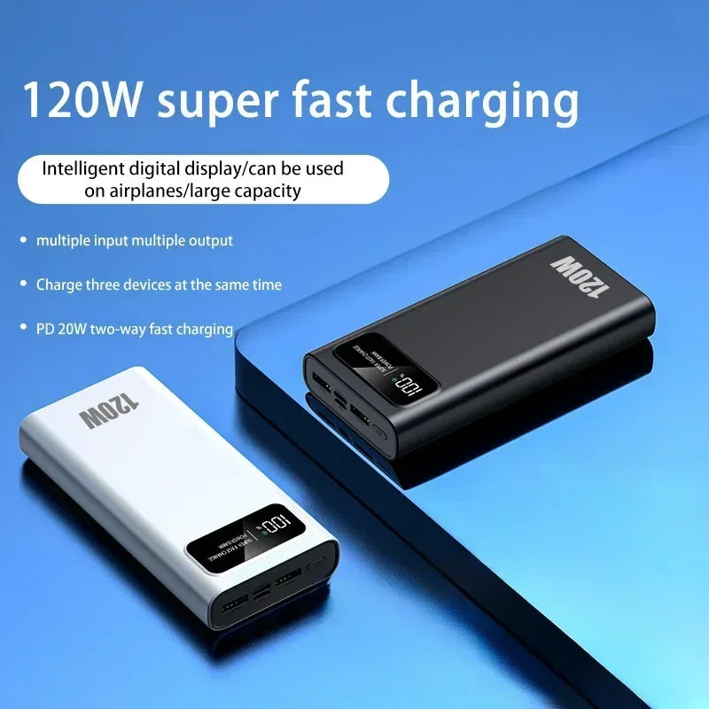 200000mAH 120W Power Bank Super Fast Charging